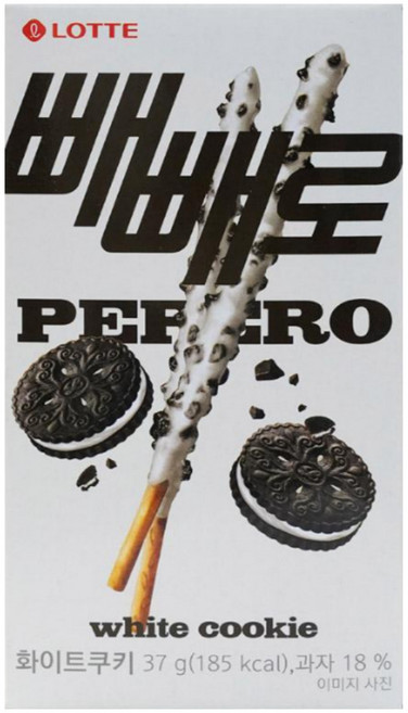 빼빼로 화이트쿠키, 37g, 1개