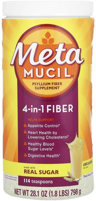 Metamucil 4-in-1 식이섬유 무맛 798g(28.1oz), Metamucil4in1식이섬유무맛798g281oz, 1개 - 쿠팡