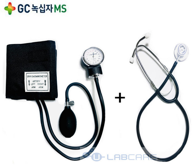 녹십자 전문가용 수동 메타 혈압측정기/아네로이드 혈압계+기계식 단면 청진기, 1개