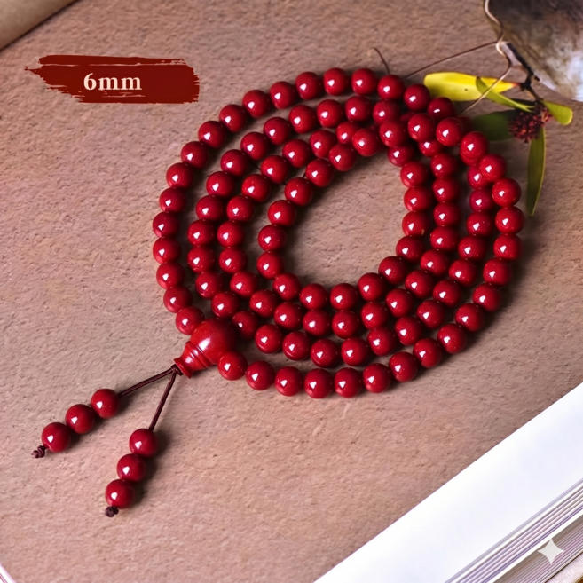 sambuever 경면주사 108배 염주 팔찌 소원성취 행운 부적 액막이 불교 금전 재물 운 좋은기운 행운팔찌 삼재 팔찌 + 사은품