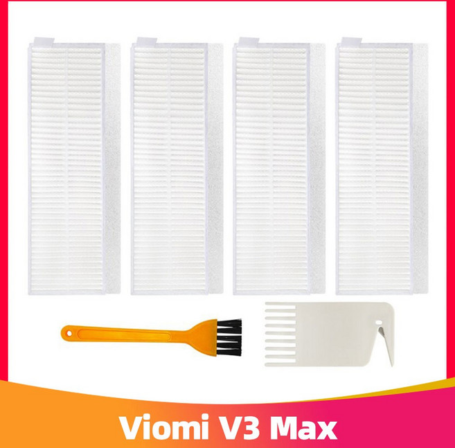 샤오미 Viomi V3 Max 로봇 진공 청소기 메인 사이드 브러시 Hepa 필터 걸레 걸레 교체 예비 부품 액세서리 V RVCLM27B, 1개