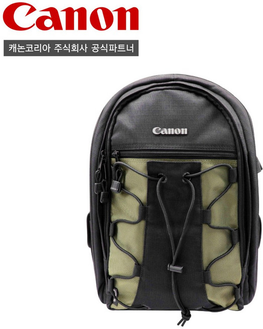 [캐논공식파트너] 캐논 전용 백팩 가방 200EG/블랙 올리브, 1개