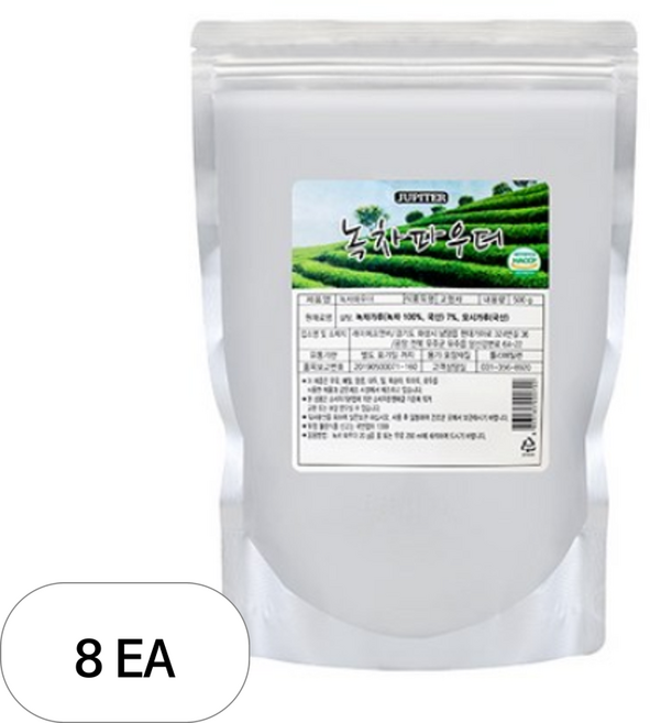 쥬피터 녹차파우더, 500g, 8개, 1개입