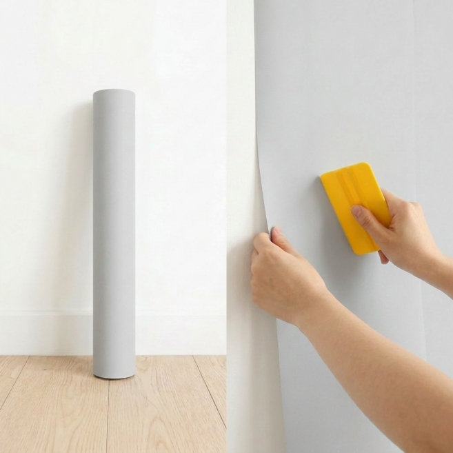 생활연구소 붙이는 벽지 셀프 도배 시트지, 그레이