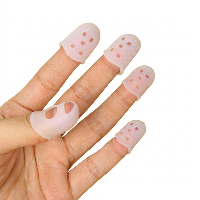 홈베리카 사무용 실리콘 손가락 골무, 10개, 화이트