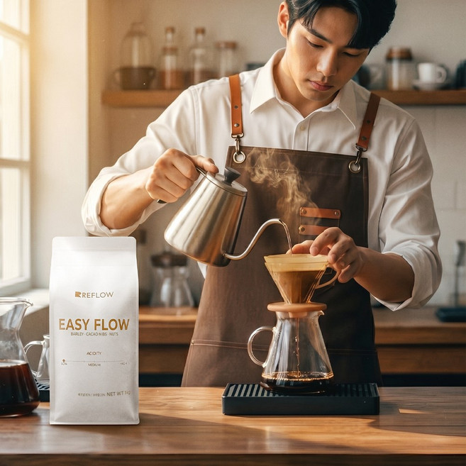 리플로우 커피 원두 이지플로우 1kg, 1개, 홀빈(분쇄안함)