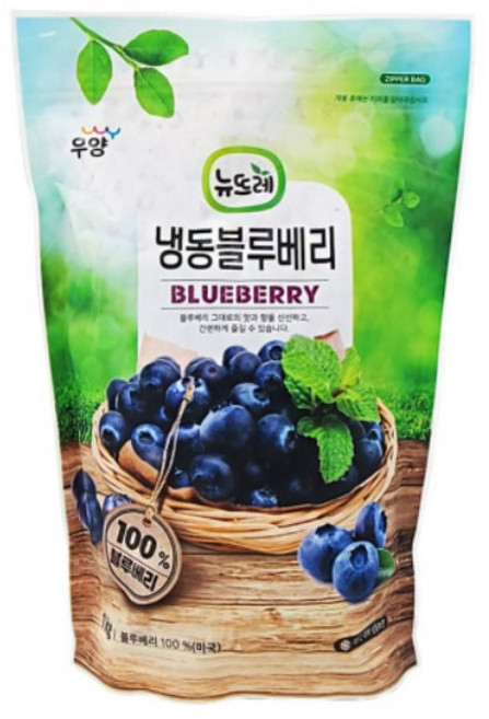 뉴뜨레 냉동 블루베리 1kg X 5봉 1박스 [무가당 우양], 5개
