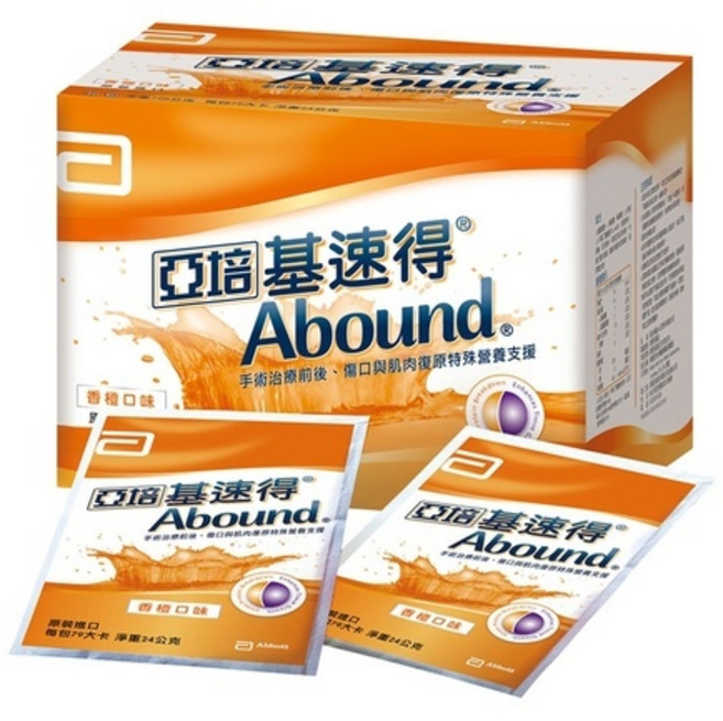 亞培 基速得 Abound 營養補充品 手術前後、傷口與肌肉恢復營養補充, 1個, 24公克 x 30包