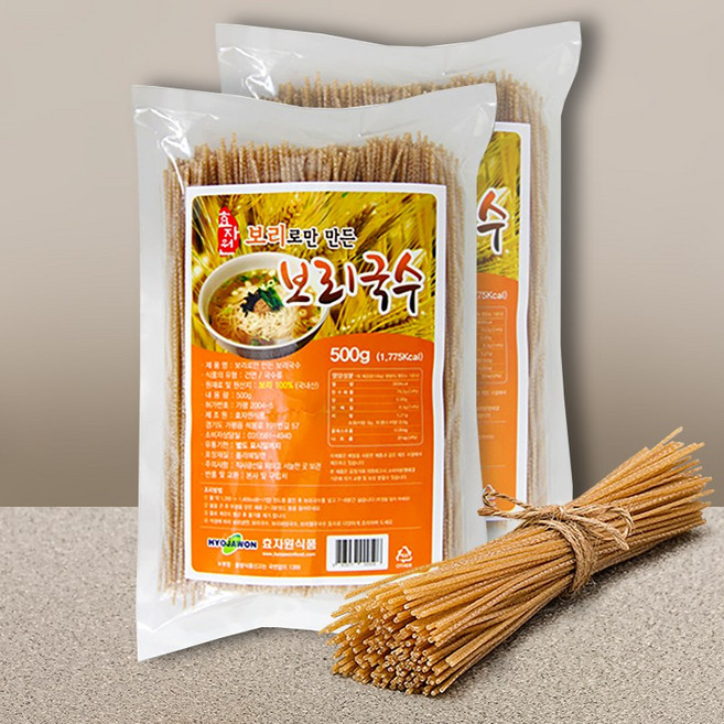 두레생협 보리국수 (500gX2개) 100% 국산 보리면, 500g, 2개