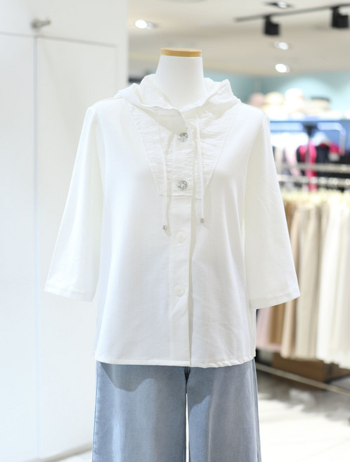 꼼빠니아 7부 후드 바람막이 자켓 CAFU4-WGJ110