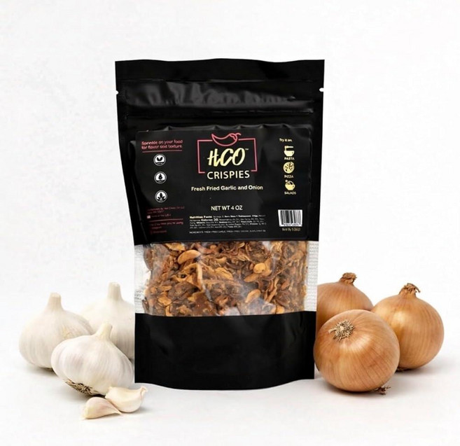 HCO 크리스피 – 튀긴 마늘과 양파 믹스 | 베이킹 시즈닝 및 토핑에 적합 제조사 제품 Hot Crispy Oil 240642, 1개