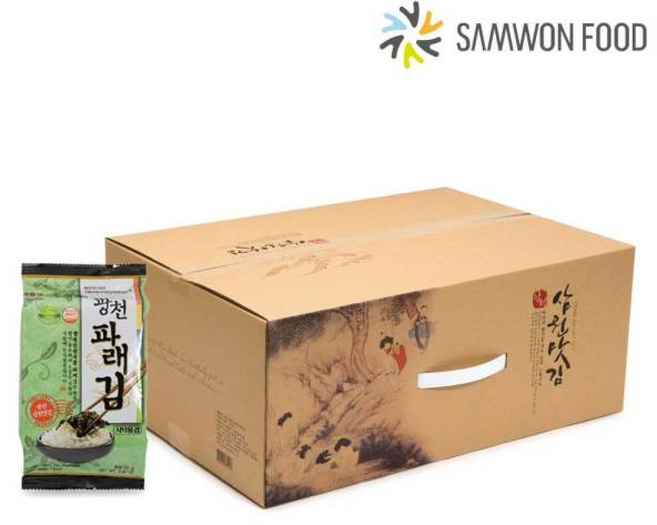 밥도둑 광천삼원조미 파래식탁김 2호, 30개, 12g