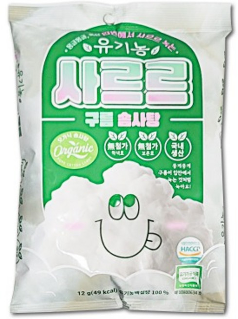 유기농 사르르 구름 솜사탕 12g, 1개
