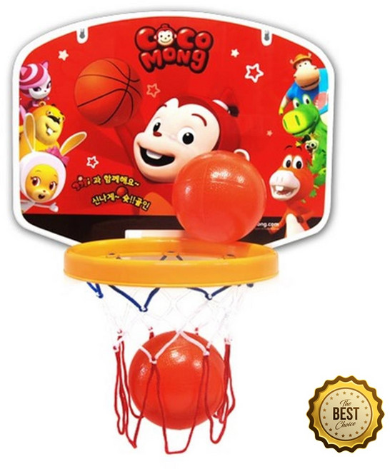 4살 남아선물 코코몽 벽걸이 장난감농구대 아기장난감 놀이방 육아필수템