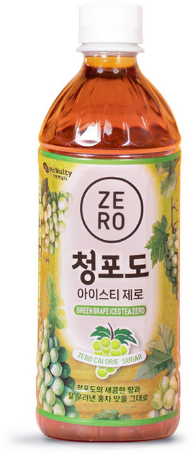 맥널티 제로칼로리 청포도 아이스티 500ml, 12개
