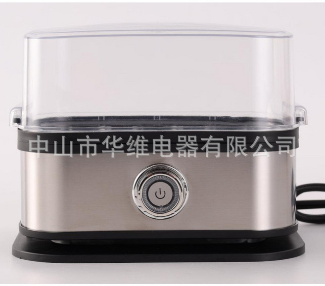 中山市华维电器有限公司 蒸蛋器 多功能家用大容量不銹鋼蒸蛋器, 1個, 灰色,110V美規, 110V美規
