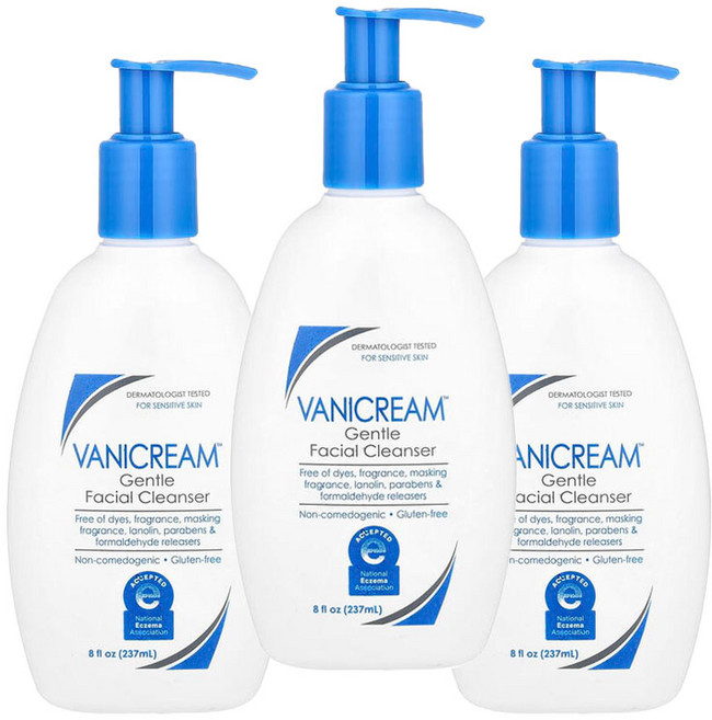 바니크림 젠틀 페이셜 클렌저 무향료, 3개, 237ml