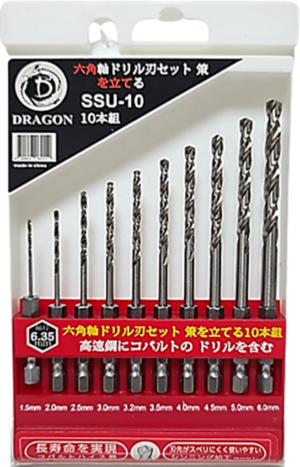 고강도 스텐기리 코발트기리 세트 10PCS 임팩용 드릴세트, 1개