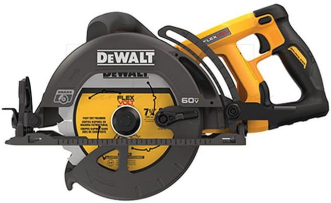 디월트 DCS577N 충전원형톱 184MM 60V 베어툴 각목 커팅 절단 판넬 BL모터