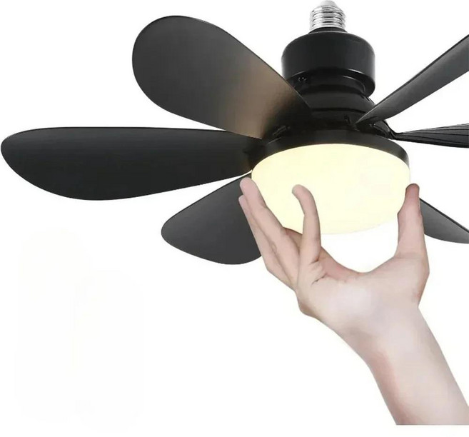 천장 선 리모컨으로 밝기 조절 단계 풍속 거실 서재, 06 White Wooden 3in1