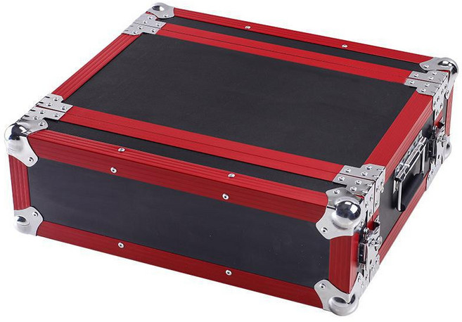 랙 케이스 4u 방진 이펙터 방송장비 선반 서버 통신 소형 서버랙, 1개, 블랙레드 2U 20CM, 단일 모델