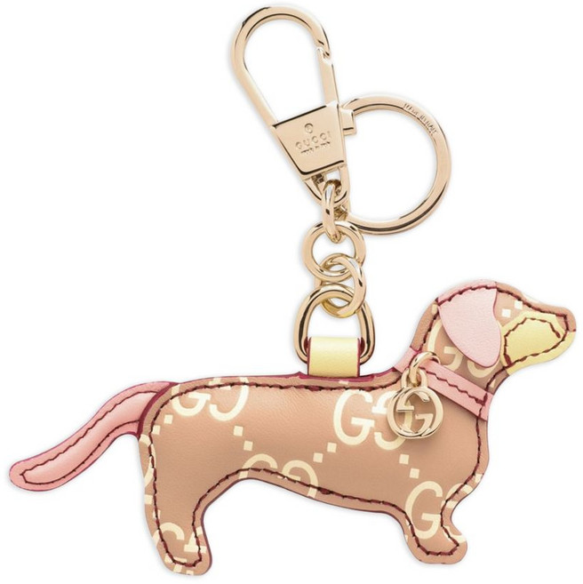 구찌 도그 셰이프 키링