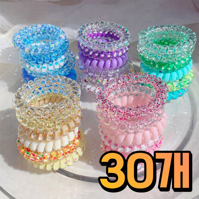 자국없는 스프링 머리끈 전화선 고무줄 대용량 30p