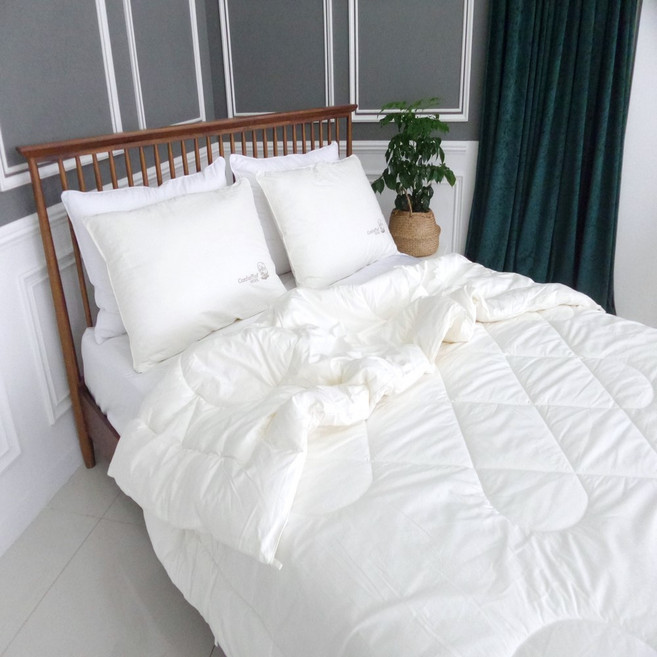 양모100% 물세탁 가능한 영국산 워셔블 모카핑크 양모이불솜 베개솜