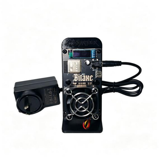 2026 최신 Bitaxe Gamma 601 암호화폐 채굴기 2th 25W 소스 비트코인 전원 공급 장치 포함 Solo Miner, AU plug 2