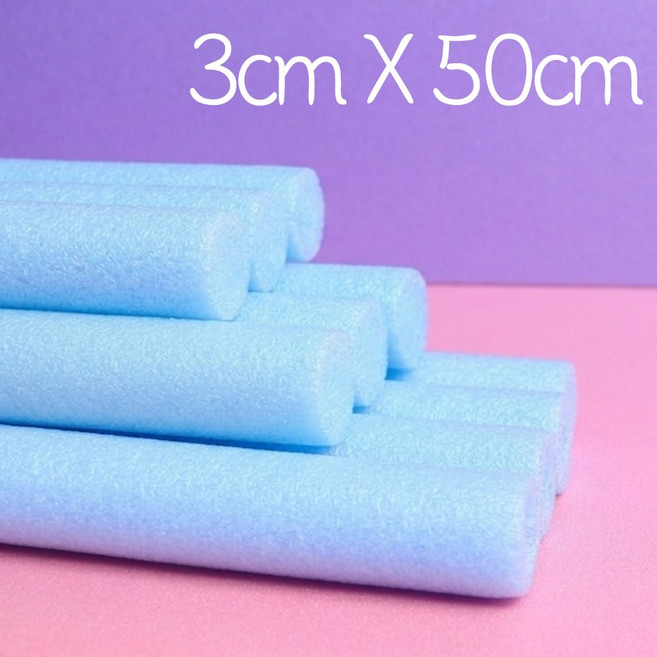 뮤즈 백업 스티로폼막대 3cmx50cm 10컬러 / 빽업 가래떡스펀지 스펀지막대, 1세트, 하늘10개