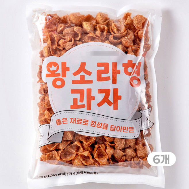 추억 가득 왕소라형과자, 6개, 270g