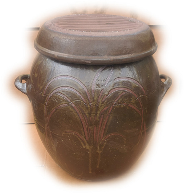 재래옹기 항아리 6호 (20 kg) 항아리 장독대 현관앞 소금 항아리, 1개