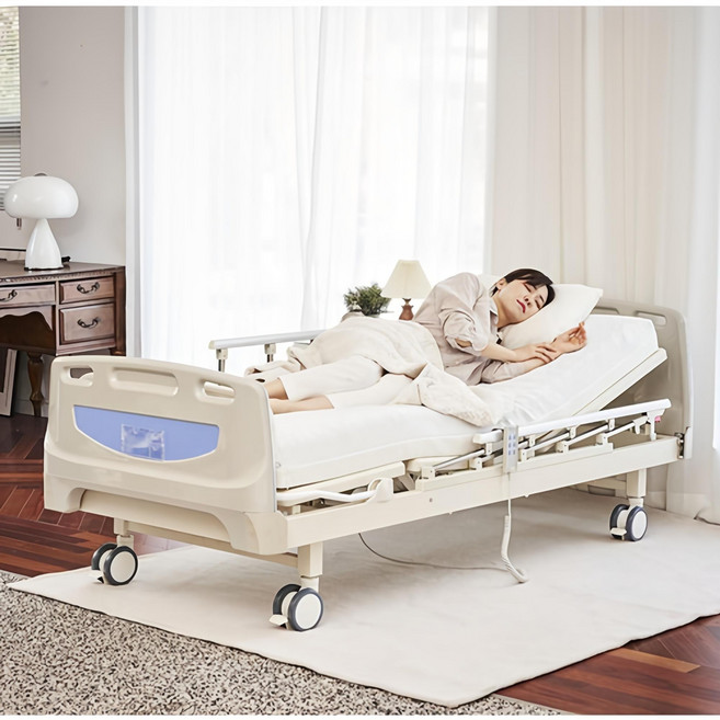 에이치베드 환자용 1모터/2모터 전동 병원침대 (매트포함), 1세트, 긴다리(바닥부터매트까지58cm), HB101-A(상체각도조절_1모터), 기본매트리스(마블)+0