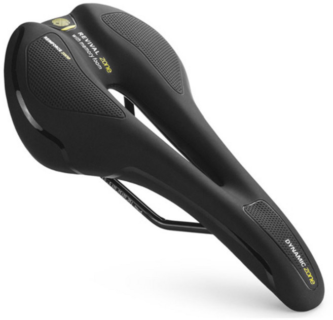 [WB] 에르고 전립선 쿠션안장 - MTB 로드 픽시 자전거 안장, 블랙옐로우, 1개