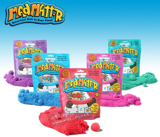 정품수입 샌드클레이 매드매터 NEW 컬러팩 (5종선택1) 실내모래놀이, 빨강, 1개