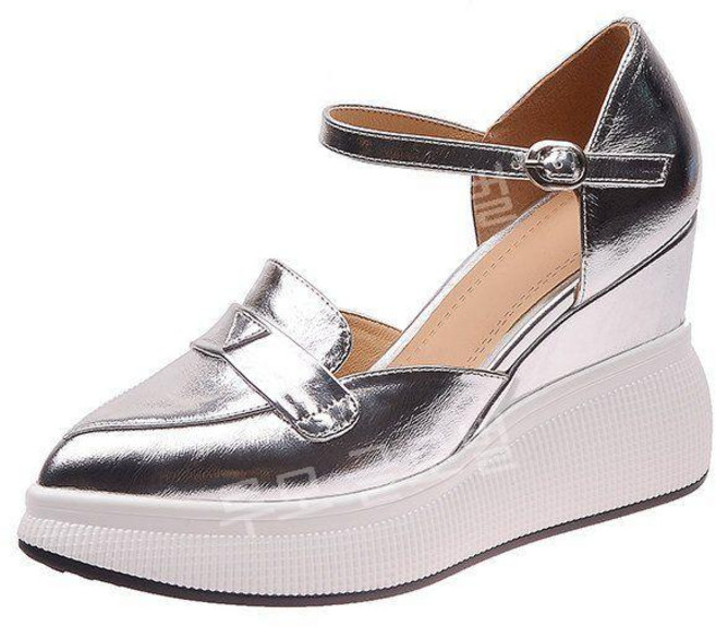 루모 가보시 웨지힐 통굽 슬링백 스트랩 10cm 샌들