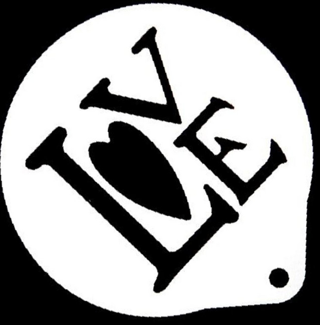 스테인레스 러브 쿠키 케이크 스텐실도안 CTGSS07 SP0207_TC, 1개