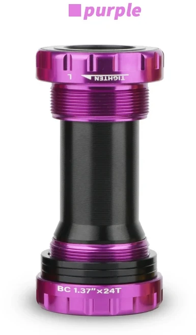 HASSNS Mtb 하단 브래킷 자전거 Hollowtech 중앙 운동 산악 자전거 중앙 Hollowtech BB 통합 크랭크 셋, 01 New Logo, 02 HA68 Purple, 1개