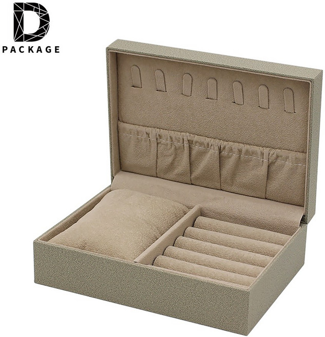 다솜패키지 17x12cm 사각 쿠션반지 주얼리 보석함, 1개, 연회색