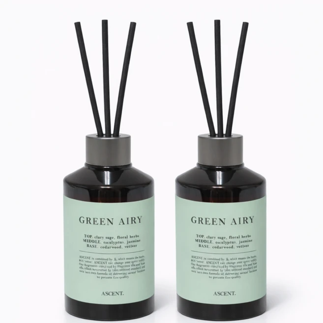 에이센트 퍼퓸드 디퓨저, 그린에어리, 200ml, 2개 - 쿠팡