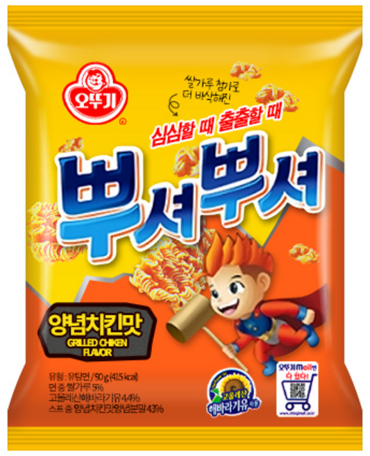 오뚜기 뿌셔뿌셔 양념치킨맛, 90g, 1개