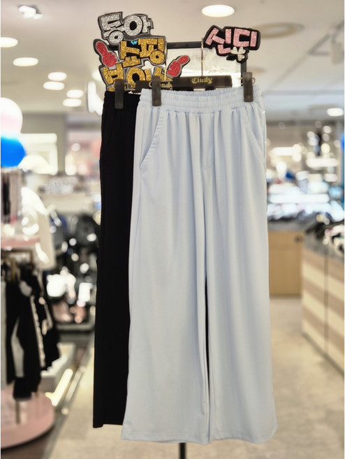 신디키즈 동아쇼핑점 여아"@2026년~~여름신상@큐티한스타일 편한스타일"간절기에 좋은 PQ 쿨 와이드 팬츠 트레이닝@PQ 레이어드 세트랑 구매해서 입으시면 멋진 꾸안꾸 셋업@