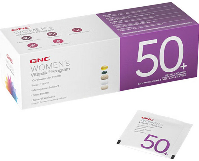 GNC 健安喜 女性綜合維他命補充包 50歲以上適用, 1盒, 30包