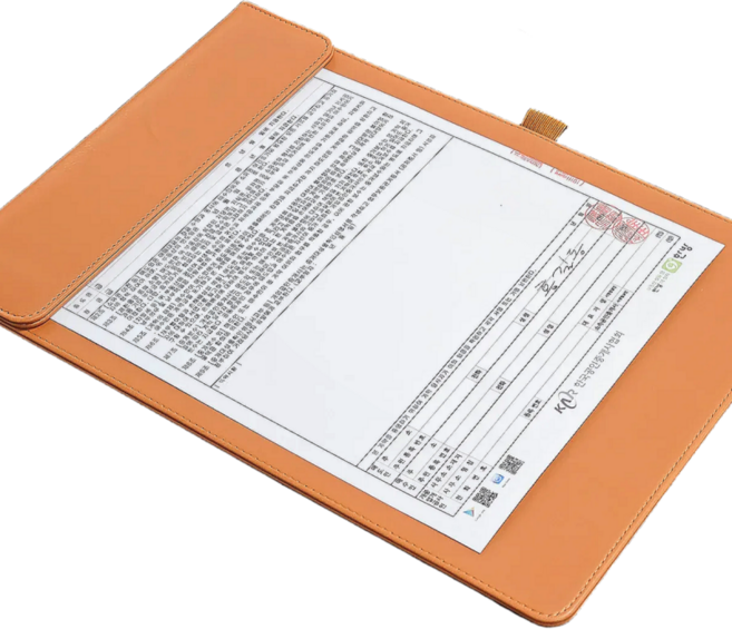 아이템즈온 부동산 도장받침대 계약서 받침대 가죽 자석식 깔판 A4, 2개, 오렌지