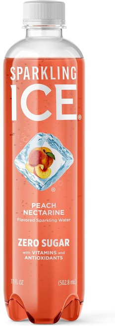 Sparkling Ice 스파클링아이스 카페인 피치넥타린 스파클링워터, 4개, 473ml