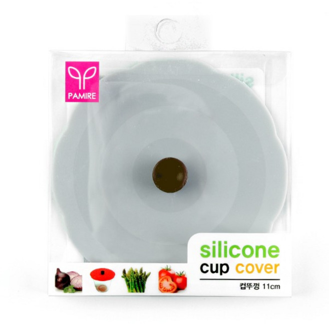 파미레 국산 실리콘 컵뚜껑 11cm 컵커버 친환경 무독성, 1개, 그레이