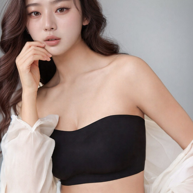 유토밸런 오프숄더 논슬립 튜브탑 끈없는 브라 브라탑