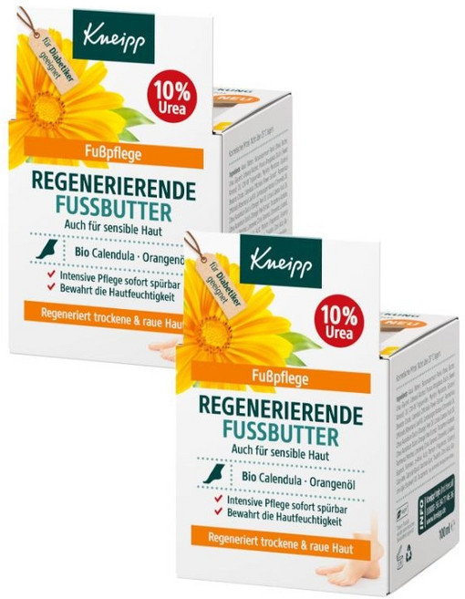 독일 내수용 Kneipp 크나이프 리제너레이팅 풋버터 발크림 유레아 10% Regenerating Foot Butter 10% Urea, 2개, 100ml