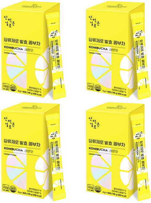 안먹은걸로 당류제로 발효 콤부차 레몬맛, 6g, 30개입, 4개