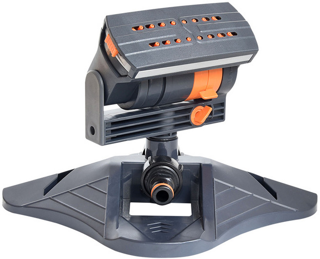 HK sell 메카줌 터보 잔디 16홀 무빙 스프링클러, 스탠드형, 블랙, 1개